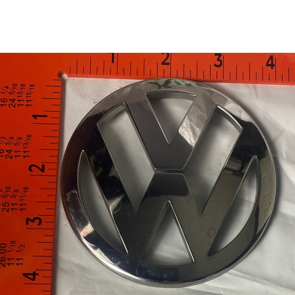 Volkswagen VW Chrome Silver Logo Emblem Badge 3.5 Inch Clip On Replacement